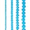 Turquoise Faceted Glass Rondelle Beads by Bead Landing™